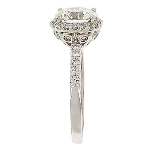 QVC Epiphany Platinum Clad Diamonique 100-Facet 2.35 ct tw Ring 0132 - Picture 3 of 4